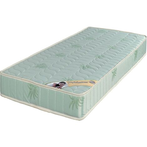 Matelas et sommier 80x190 cm - 19 cm - Ferme - Confort optimal - Utilisation quotidienne - Pieds offerts - Sommier démonté (1/4)