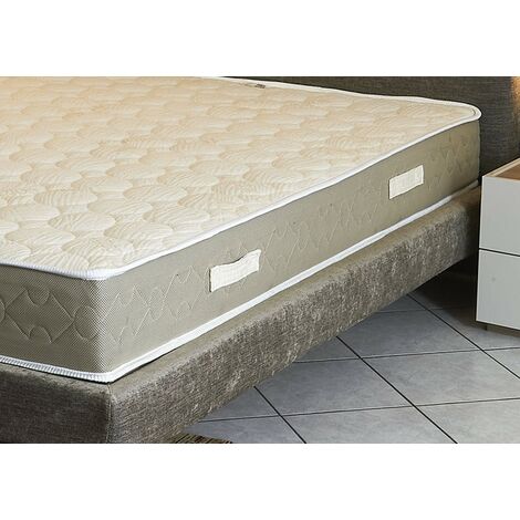 Matelas 200x200 cm x 23 cm + Sommier + pieds + Protège Matelas Offerts  Tissu 100% Coton Soutien Très Ferme