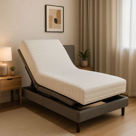 Matelas contact Mémoire de Forme 58 Kg/m3 70x190 x 19,5 cm Très Ferme + Oreiller Visco - 5 Zones de Confort - Noyau Mouse 35 Kg/m3 HD Haute Résilience - (1/4)