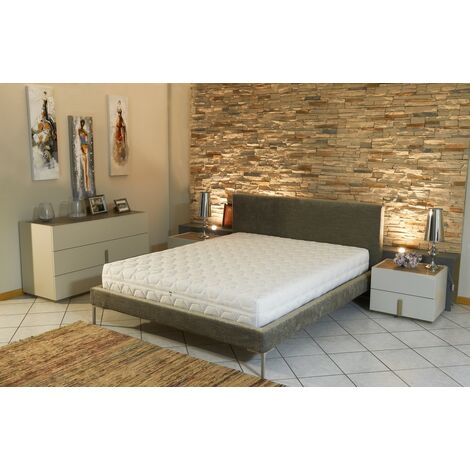 Matelas contact Mémoire de Forme 60 Kg/m3 - 140x190 x 22 cm Très Ferme + Oreiller Visco - Spécial Sommier Electrique - Déhoussable Housse Lavable - 5 Zones de Confort -  - (1/5)
