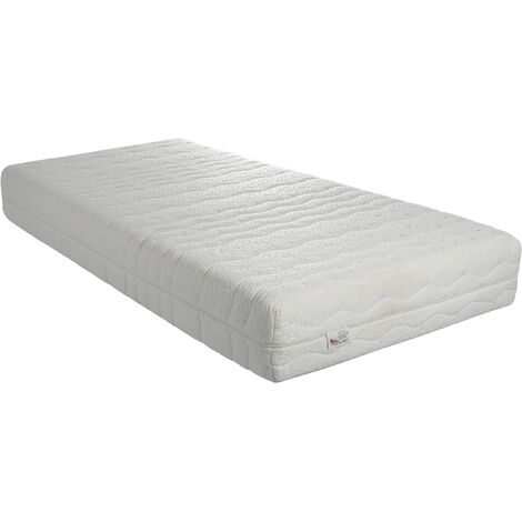 Matelas mars 4 cm de Mémoire de Forme + Alèse 90x190 Hauteur 21,5 cm Soutien Ferme - Déhoussable Housse Lavable - 7 Zones de Confort - rembourrage 100 % polesther - âme 100 % polyuréthane poli lattex (1/5)