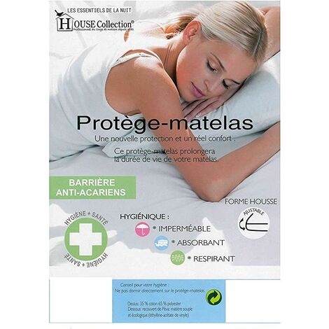 Protège Matelas 180x200 Imperméable - Hygiènique - pour Matelas de 13 à 35  cm de Hauteur - Absorbant et Respirant - Barrière anti-Acariens