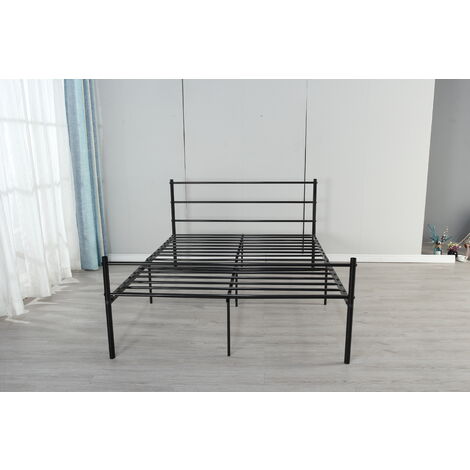 Cadre de lit pour matelas 90x190 cm en metal moderne + solide sommier en  metal - adulte ou enfant couleur blanc - damien epaisseur du metal +/- 0,75  mm NUITS D'OR Pas Cher 