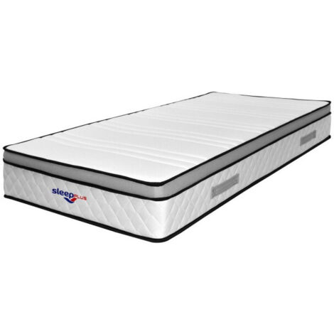 Matelas Marie a Ressorts + 3 cm matelas face de contact latex en 70 Kg/m3-120x190 Hauteur +/- 25 cm - Accueil Ferme - Soutien Ferme - 5 Zones de Confort - (1/4)