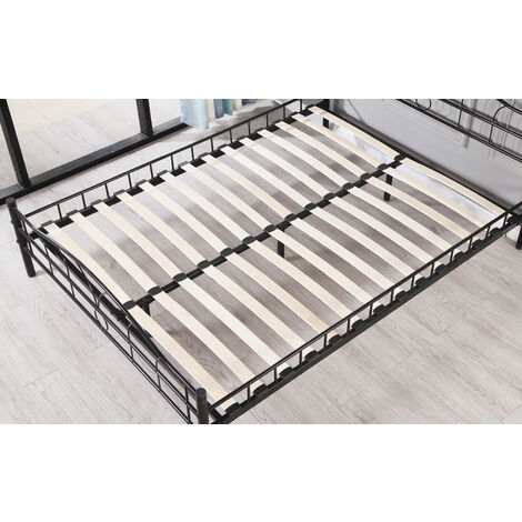 King Of Dreams - Cadre de Lit pour Matelas 90x190 cm en Metal Moderne +  Solide Sommier en Metal - Adulte ou Enfant couleur blanc - muriel epaisseur  du Metal +/- 0,75