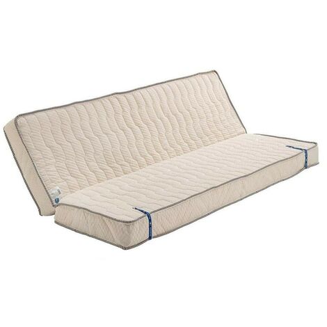 Matelas Ferme pour Tous Clic Clac 130x190 - Découpe Assise 65 cm - Hauteur 15 CM - 5 Zones de Confort - Très Respirant