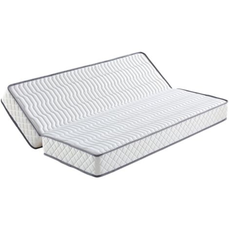 Matelas Ferme pour Tous BZ + Alèse 140x200 x 15 cm avec face de contact Mémoire de Forme sur Face Hiver - Découpe Assise 60 cm - 5 Zones de Confort - | Leroy Merlin
