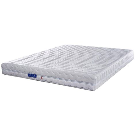 Lot de 2 Matelas 100x200 x 19 cm + 2 Alèses + 2 Oreillers Visco - Accueil Tres Ferme - Soutien Tres Ferme - Dehoussable Housse Lavable - reference Laure - Noyau Poli Lattex HR Dernière Génération Indé (1/3)