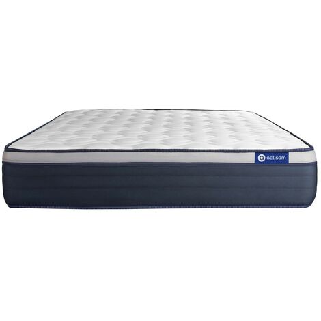 Actisom – Matelas latex 160x200 cm – Mousse à mémoire de forme – 7 zones de confort – Épaisseur 26 cm – Soutien ferme