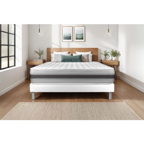 Matelas 140x200 cm Ressorts ensachés et Mémoire de forme - Vitalspring Recover (1/5)