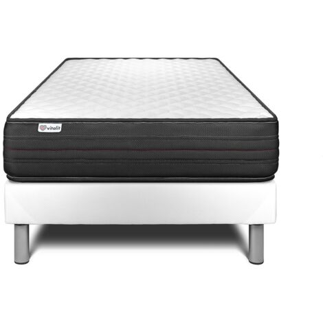 Ensemble matelas sommier VITALPOWER 90 x 190 - Couleur: Blanc (1/5)