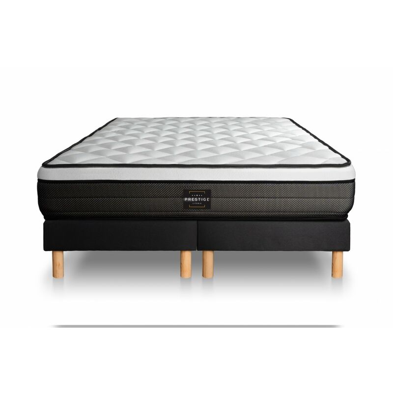 Ensemble matelas mousse Senso + sommier 90x190 enveloppant hauteur 17cm  confort ferme 25kg/m3