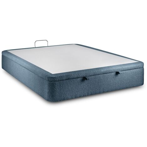 Sommier Coffre Bouclette Bleu 200x200 H39cm