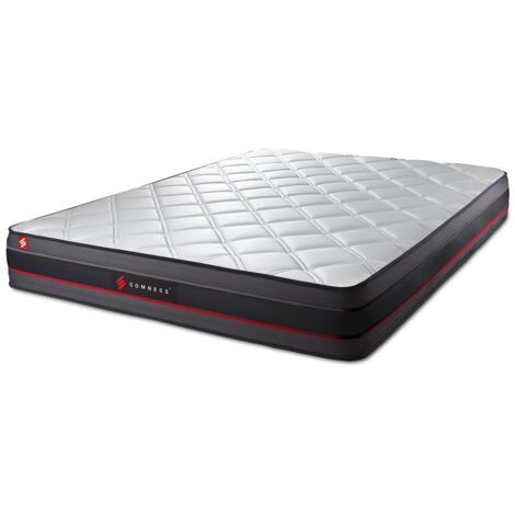 Matelas mémoire de forme 200 x 200 cm – Épaisseur 24 cm – Confort ferme – Accueil enveloppant – Technologie Freshair pour aération optimale – Somness (1/6)