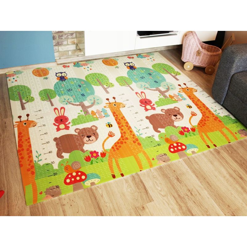 Cosi Tapis D Eveil Evolutif Double Fac Mousse Xpe 0x180 Cm Bebe Enfant Espace De Jeu Impermeable Antiderapant Non Toxique Blanc Orange