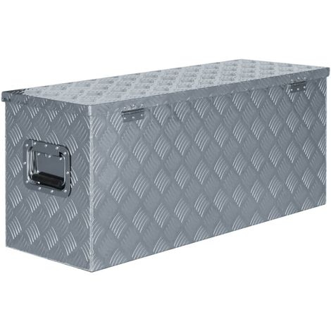 Boîte en aluminium 90,5 x 35 x 40 cm Argenté - Organisation et rangement  d'outils 