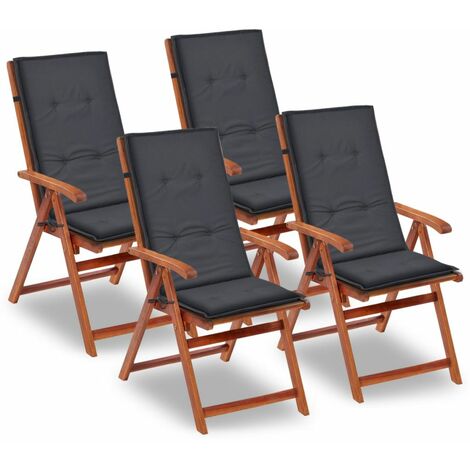 Lot De 4 Coussins Galette Garden - Chaise/fauteuil - 40 X 40 Cm - Gris à  Prix Carrefour