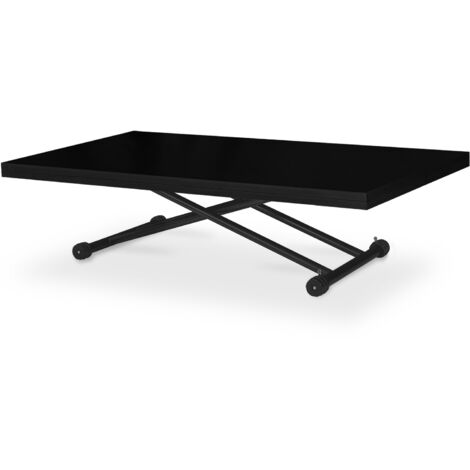 Table basse relevable Philadelphia XL Noir Carbone