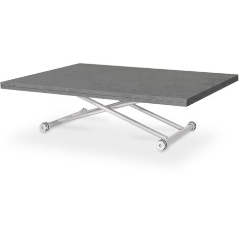 Table basse relevable Philadelphia XL Effet béton