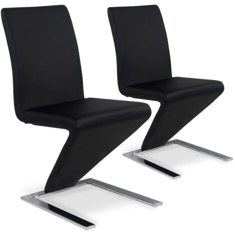 Lot de 2 chaises design Delano Noir (1/5)