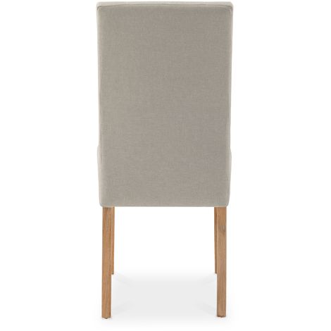 Lot de 6 chaises capitonnées Jade tissu beige