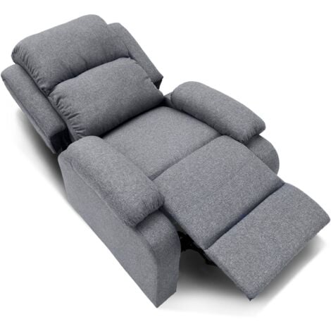 Fauteuil relax Riga tissu Gris