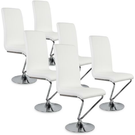 Lot de 6 chaises design Colami Blanc (1/4)