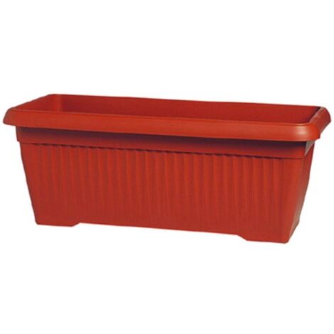 FIORIERA VASO RETTANGOLARE GIGLIO MAXI TERRACOTTA 100X43X35H CM - ARCA (1/2)