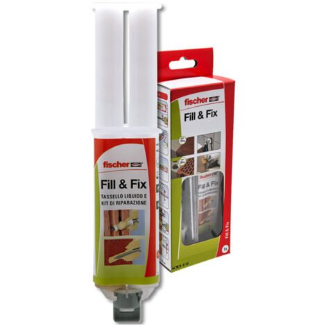 Kit ripara fissaggi Fill and Fix Fischer 25 ml riparazione fori tasselli cerniere