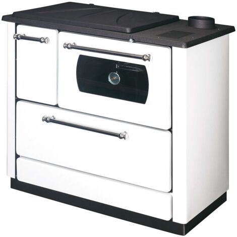 Stufa cucina a legna con forno 9kW – Struttura in acciaio e ghisa – Bocca carico 20x17 cm – Volume riscaldabile 225 mc – Consumo 3,4 kg/h – Recasashop (1/6)