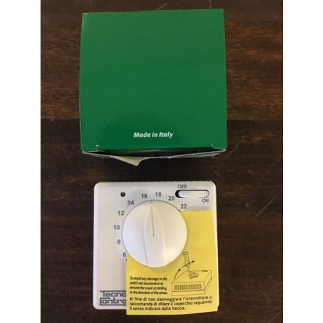 Termostato giornaliero timer termo 14.2 tasti on e off te222 - tecnocontrol (1/2)