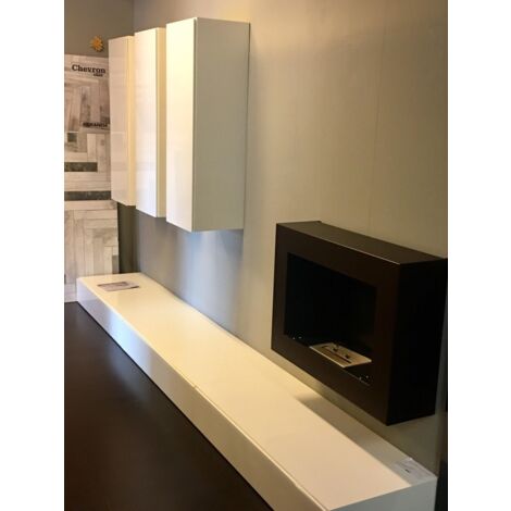 PARETE ATTREZZATA COMPOSIZIONE CASA ARREDO BIANCO LUCIDO - CALLIGARIS