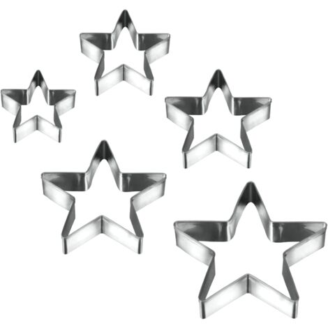 Set 5 formine inox taglia biscotti stella - metaltex (1/2)