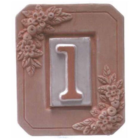 Numero Civico in Terracotta Ceramica Smaltato Numero Per Porta Indirizzo  Porta Numero Civico 1 Posto