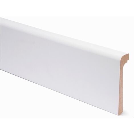 Battiscopa in mdf coprimarmo bianco 24x92x2400 - kimono