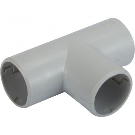 Raccordo a t tubo ispezione diametro 25 grigio 2 pezzi 80693 - electraline