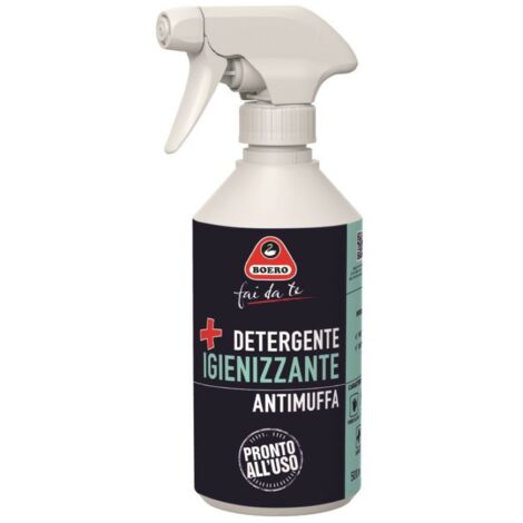 Soluzione detergente igenizzante antimuffa, uso interno ed esterno, conf.spary 500 ml