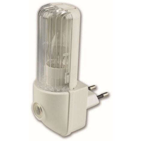 Luce notturna orientabile con sensore crepuscolare e spina 10a - electraline