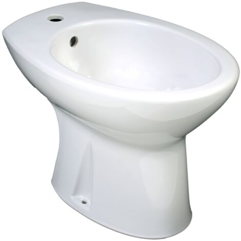 Bidet monoforo con scarico a terra serie idro bianco idrobric - idrobric