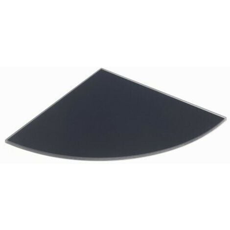 Mensola vetro nero lucido angolare 6x250x250 - kimono