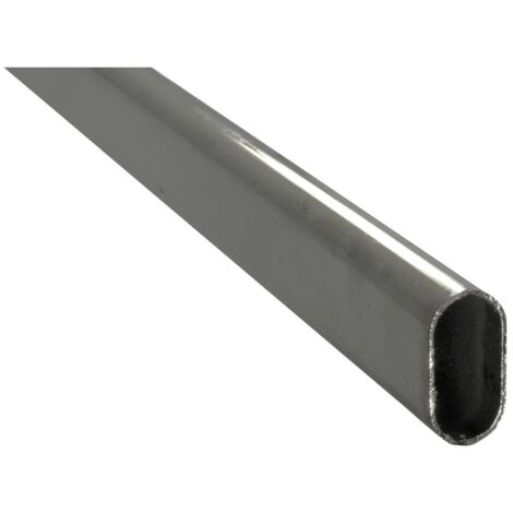 Tubo per armadi ovale 30x15-l/mm 1200 cromo - masidef