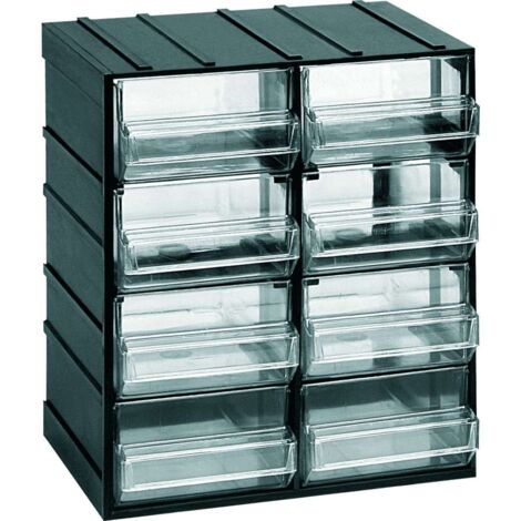 Artplast – Cassettiera 8 cassetti trasparenti – Plastica resistente – Design modulare per abbinamento con altri sistemi di stoccaggio – Dimensioni L192 x P148 x H230 mm (1/5)