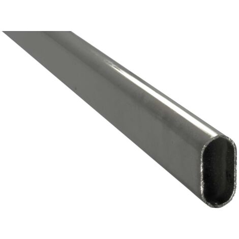 Tubo per armadi ovale 30x15-l/mm 1500 cromo - masidef