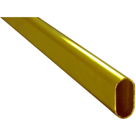 Tubo per armadi ovale 30x15-l/mm 1200 ottone - masidef