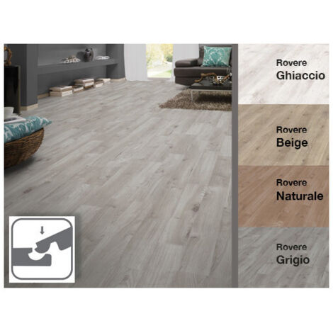 Pavimento Laminato Rovere Grigio 7 Mm Stecca Da 1376X193 Mm 2,39Mq - Kimono