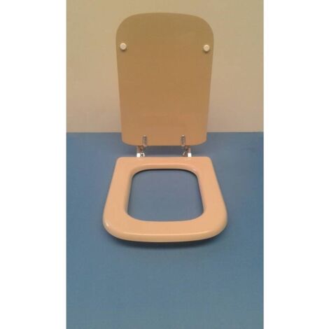 Sedile copriwater per serie conca color visone cerniera cromo compatibile - seba (1/2)