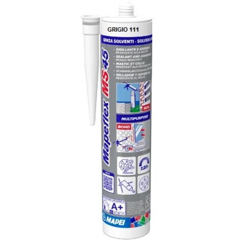 Mapeflex PU 45 FT Sigillante: Adesivo Siliconico MAPEI Grigio Cemento 300 Ml