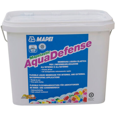 Mapelastic aquadefense fustino da 7,5 kg membrana liquida mapei elastica rapida