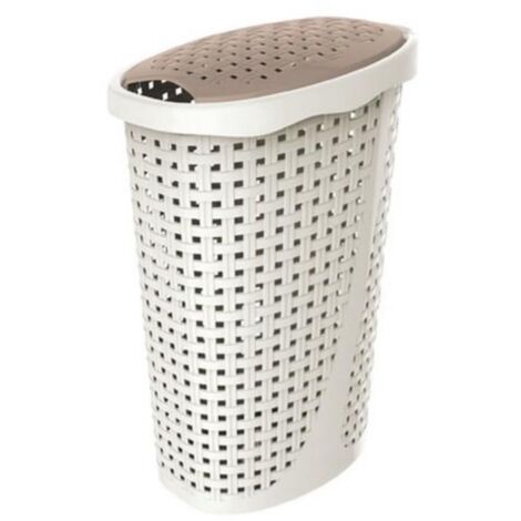 Portabiancheria cesta biancheria litri 43 paglia 60x40x32 cm panna - bama