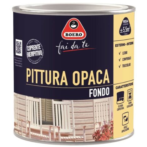 PITTURA OPACA DI FONDO BIANCO 0,5 LITRI- BOERO